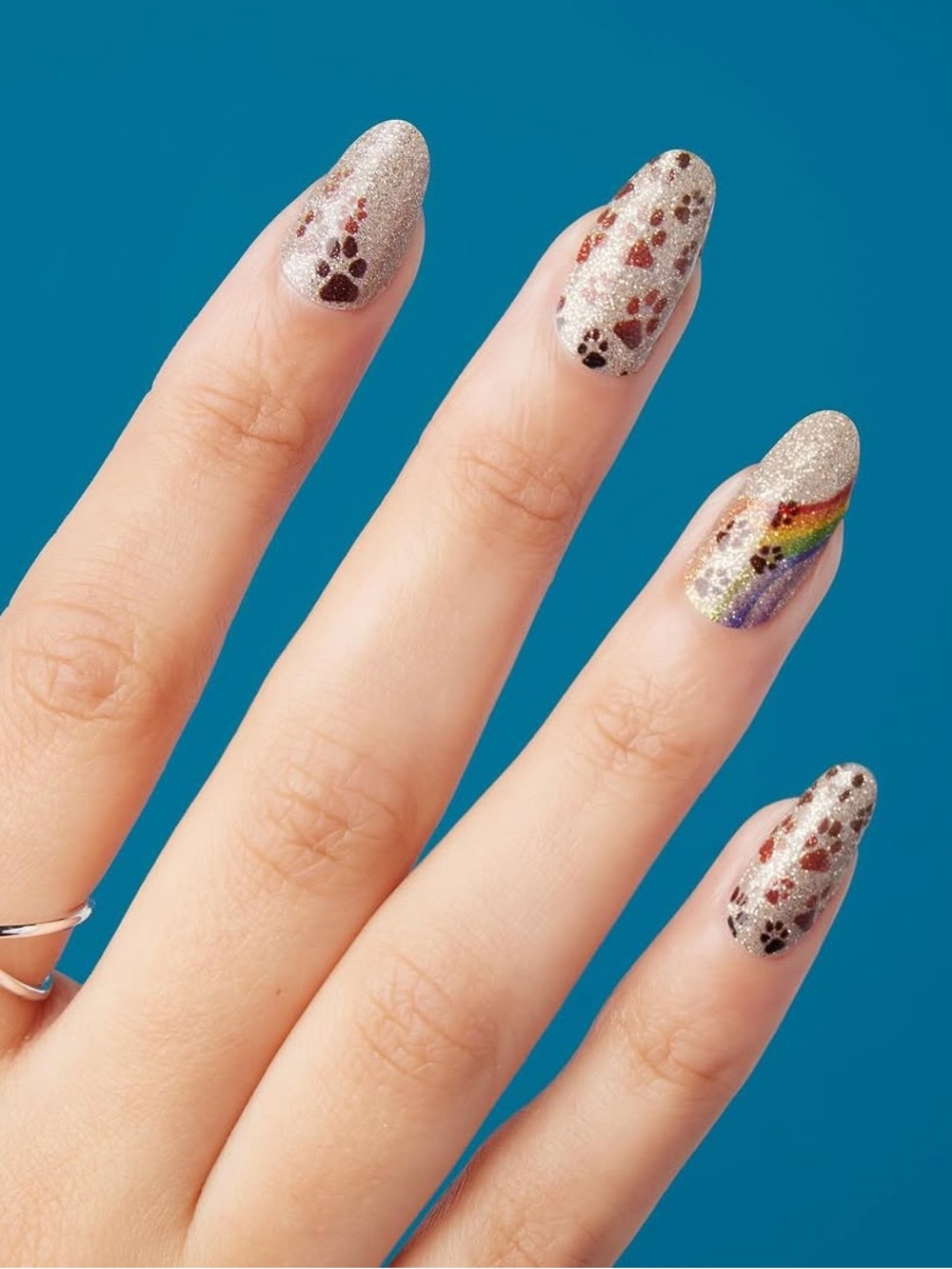 *Retired* Color Street: Anything’s Paw-sible | Brown Gold Rainbow Pets Glitter